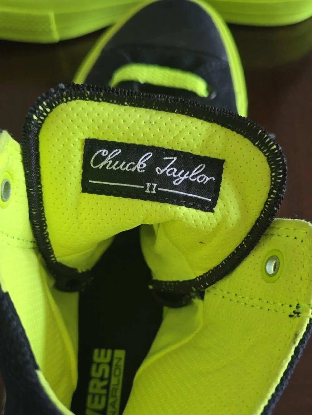 Mens Converse High-top Black And Neon Green